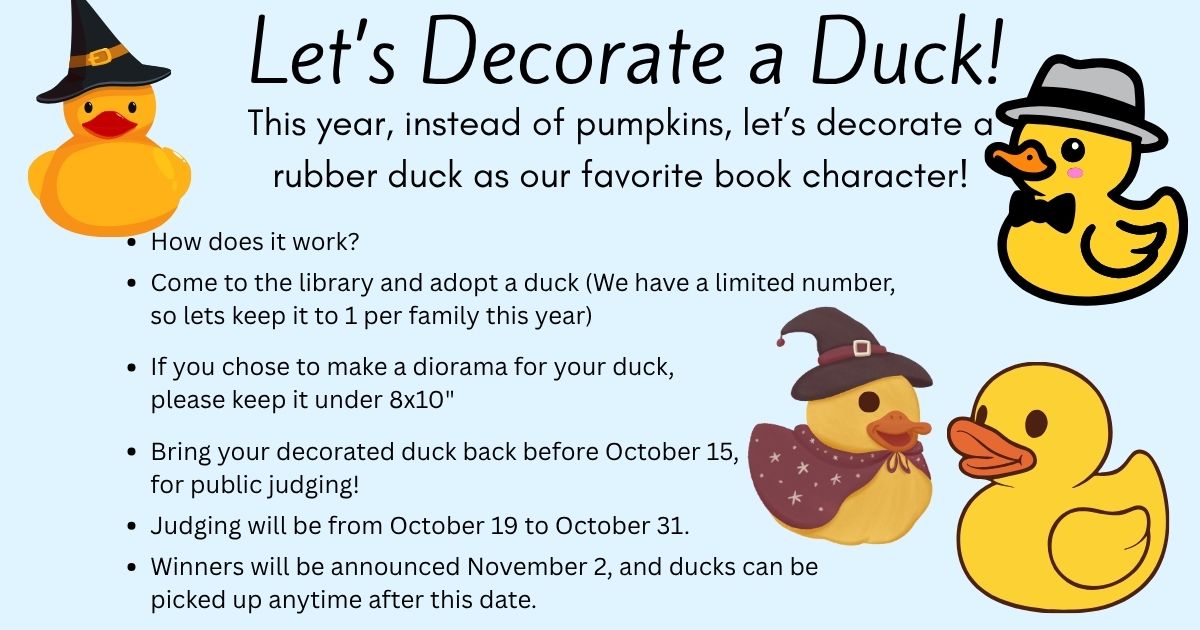 Let's Decorate a Duck Contest